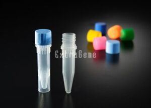 EX-ST-1.5-C Screw cap tubes, 1.5ml, Conical type, without O-ring (Case), Clear