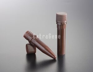 EX-ST-1.5-A Screw cap tubes, 1.5ml, Conical type, without O-ring (Case), Amber